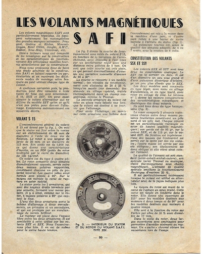Les volants magnétiques S.A.F.I